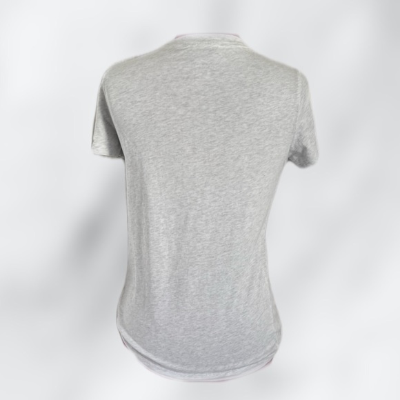 Grey Nike Tee Shirt with Embroidery and Patch Flowers - Picture 3 of 6